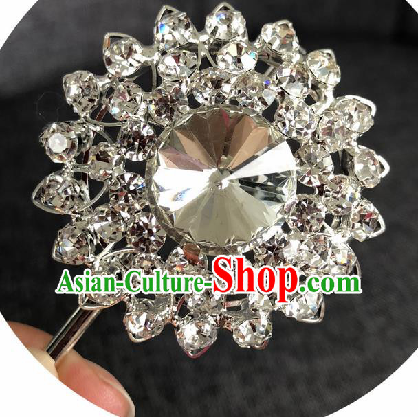 Chinese Ancient Princess Hairpins Traditional Peking Opera Diva Crystal Hair Accessories for Women