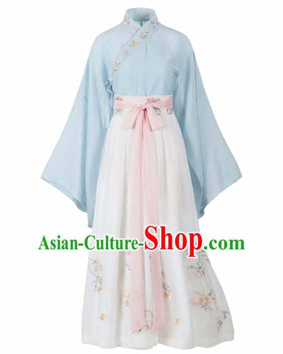 Chinese Ancient Palace Lady Hanfu Han Dynasty Imperial Concubine Queen Embroidered Historical Costumes