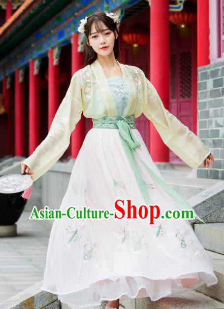 Ancient Chinese Song Dynasty Princess Historical Costumes Nobility Lady Hanfu Dress for Women