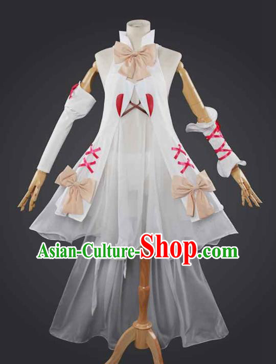 Chinese Traditional Cosplay Costumes Ancient Swordswoman White Dress for Women