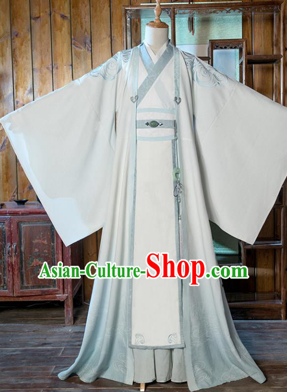 Chinese Traditional Cosplay Taoist Costumes Ancient Nobility Childe Swordsman Clothing for Men