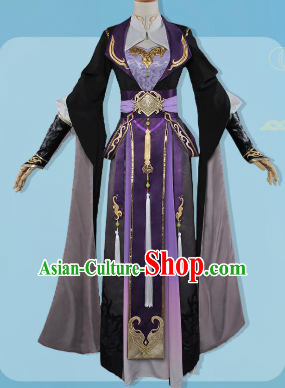 Chinese Traditional Cosplay Swordsman Costumes Ancient Female Knight Dress for Women