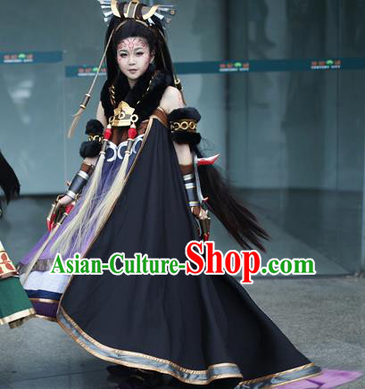 Top Grade Cosplay Assassin Costumes Halloween Female Swordsman Dress for Women