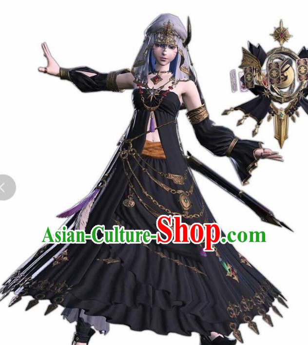 Top Grade Cosplay Female Assassin Costumes Halloween Swordsman Dress for Women