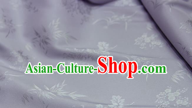 Asian Chinese Traditional Pattern Lilac Silk Fabric Ancient Hanfu Jacquard Brocade Fabric Drapery Material