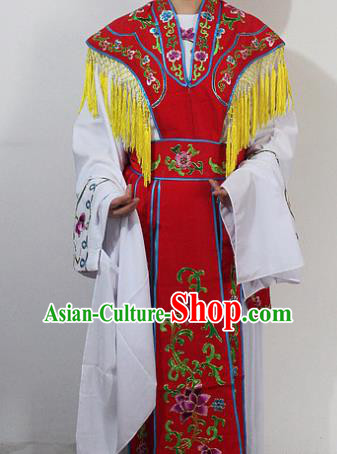 Chinese Traditional Peking Opera Diva Costumes Ancient Princess Embroidered Red Clothing for Women