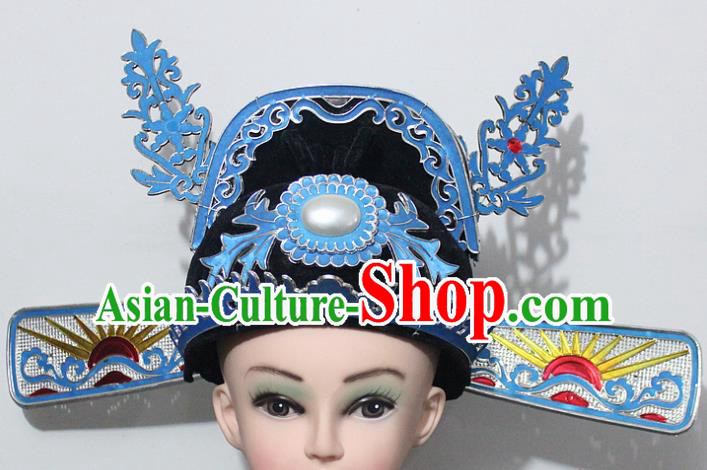 Chinese Traditional Peking Opera Number One Scholar Hat Ancient Minister Hat for Men