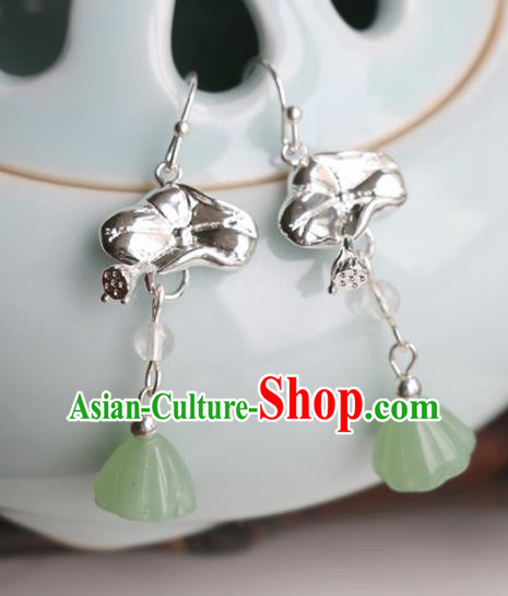 Chinese Traditional Jewelry Accessories Ancient Hanfu Lotus Seedpod Earrings for Women