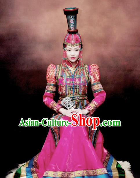 Chinese Traditional Mongol Ethnic Costumes Mongolian Minority Nationality Dance Clothing for Women