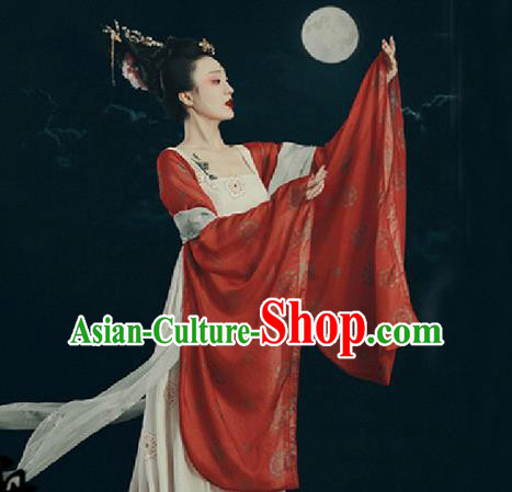 Traditional Chinese Tang Dynasty Palace Costumes Ancient Imperial Consort Hanfu Dress for Women