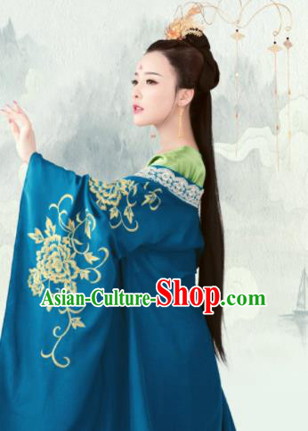 Chinese Ancient Palace Lady Hanfu Han Dynasty Imperial Concubine Queen Embroidered Historical Costumes