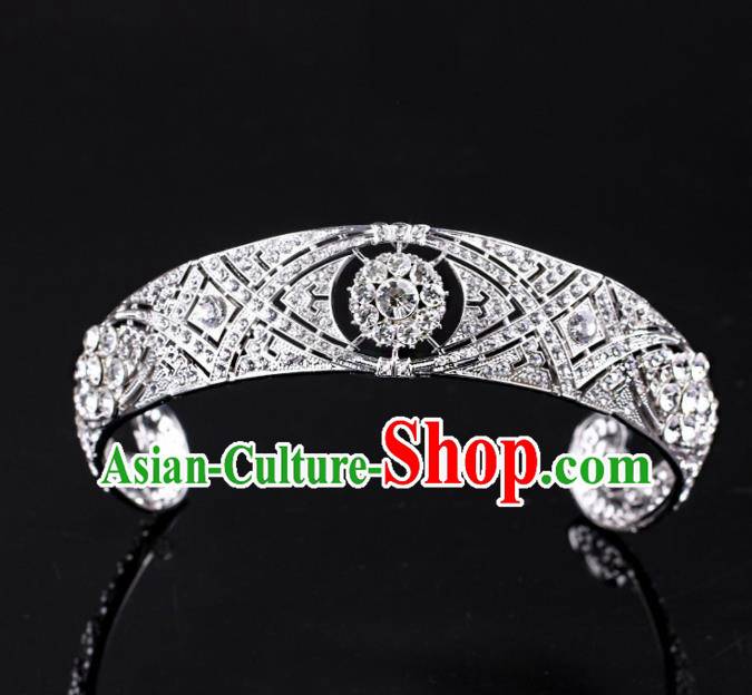 Baroque Wind Hair Accessories Bride Retro Rhinestone Royal Crown for Women