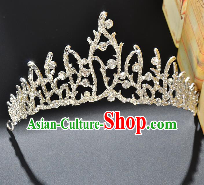 Handmade Wedding Rhinestone Royal Crown Baroque Retro Hair Accessories for Women