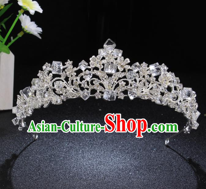 Top Grade Retro Princess Rhinestone Royal Crown Baroque Wedding Bride Hair Accessories for Women