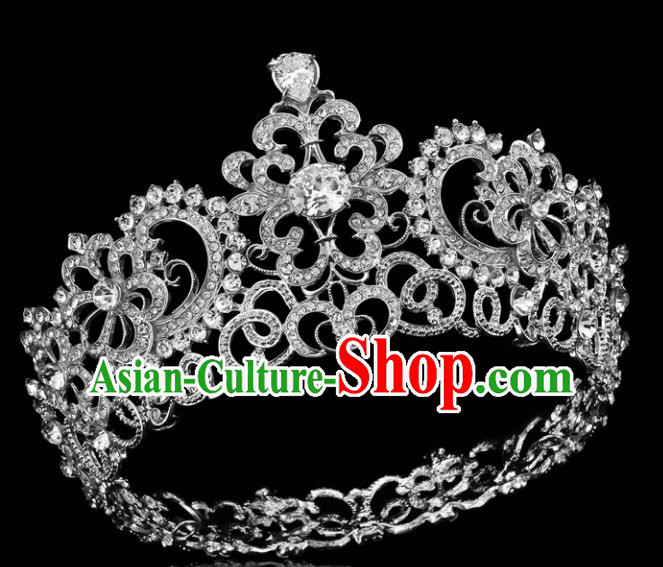 Top Grade Retro Crystal Royal Crown Baroque Queen Wedding Bride Hair Accessories for Women