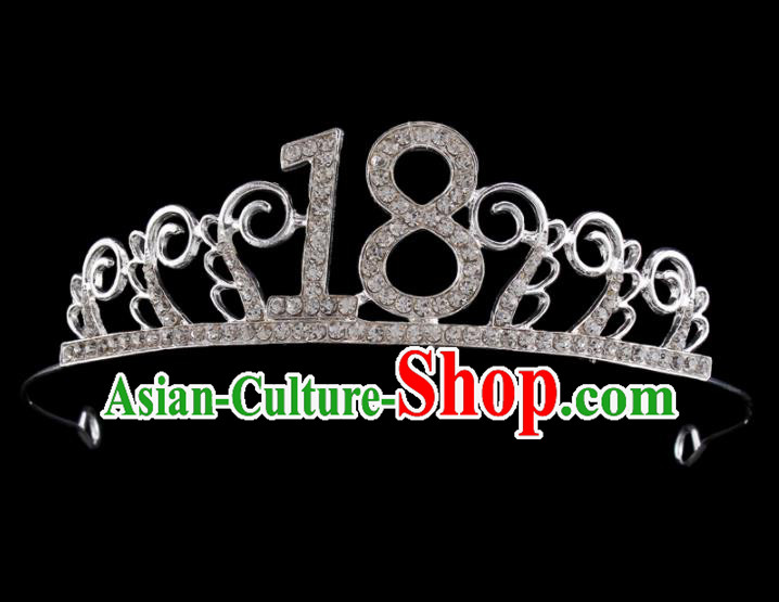 Baroque Wind Retro Hair Accessories Bride Rhinestone Royal Crown Hair Clasp for Women