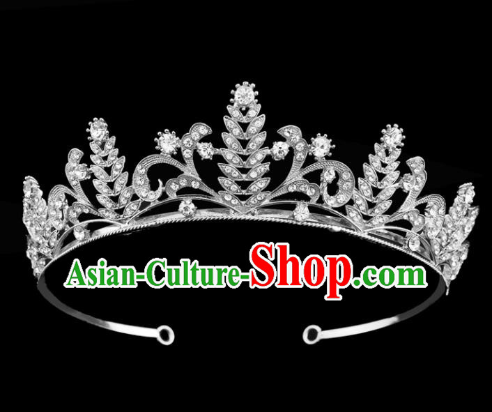 Top Grade Baroque Court Princess Argent Hair Clasp Bride Wedding Hair Jewelry Accessories for Women