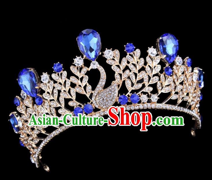 Top Grade Bride Wedding Hair Jewelry Accessories Baroque Court Princess Royal Crown for Women
