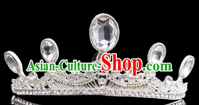 Top Grade Bride Wedding Hair Jewelry Accessories Baroque Crystal Royal Crown for Women