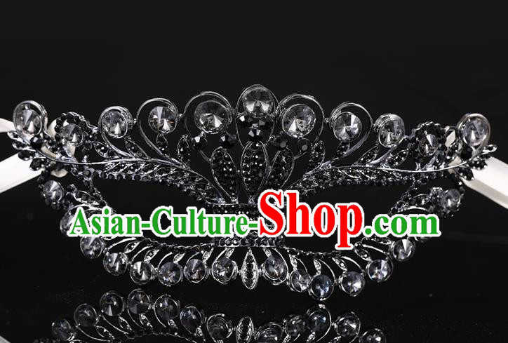 Handmade Halloween Accessories Venice Fancy Ball Cosplay Props Crystal Black Masks for Women