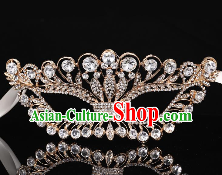 Handmade Halloween Accessories Venice Fancy Ball Cosplay Props Crystal Golden Masks for Women