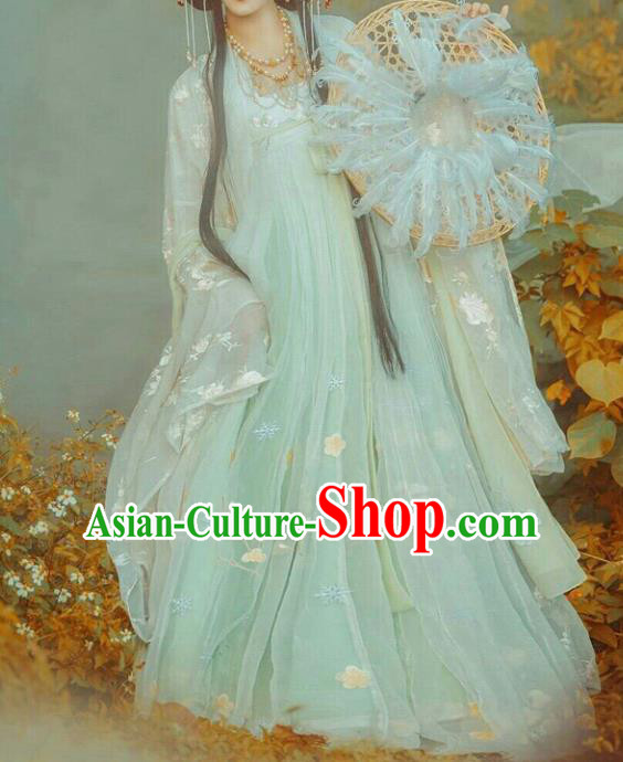 Chinese Tang Dynasty Palace Princess Costumes Ancient Fairy Peri Hanfu Dress for Women