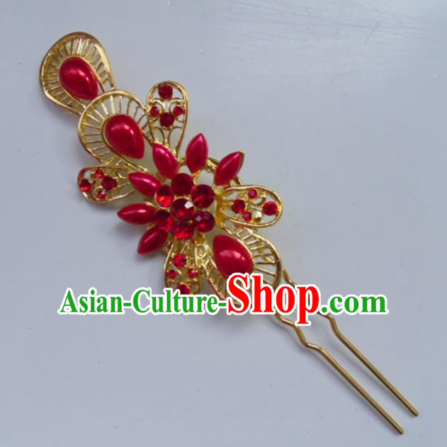 Chinese Ancient Hair Accessories Palace Golden Hairpins for Women