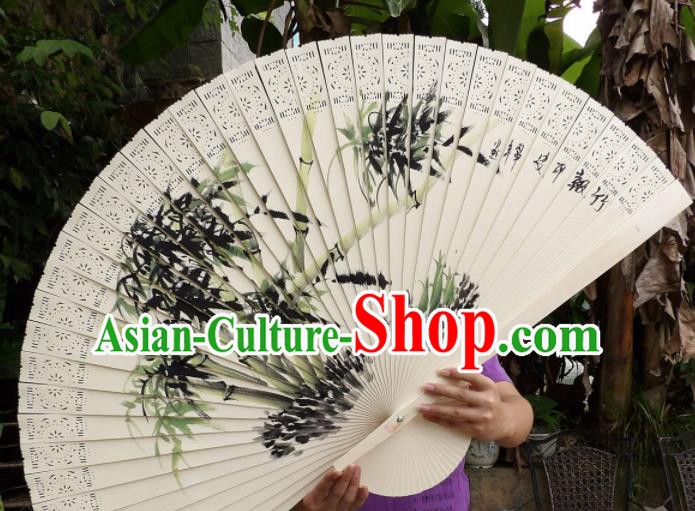 Chinese Traditional Fans Decoration Crafts Painting Bamboo Folding Fans Wood Fans