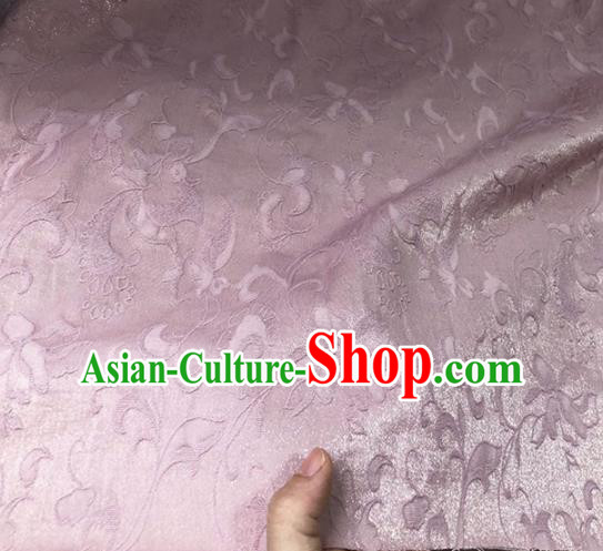 Asian Chinese Traditional Pattern Design Pink Brocade Fabric Chinese Costume Silk Fabric Material