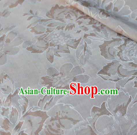 Asian Chinese Fabric Traditional Mezereon Pattern Design Brocade Fabric Chinese Costume Silk Fabric Material