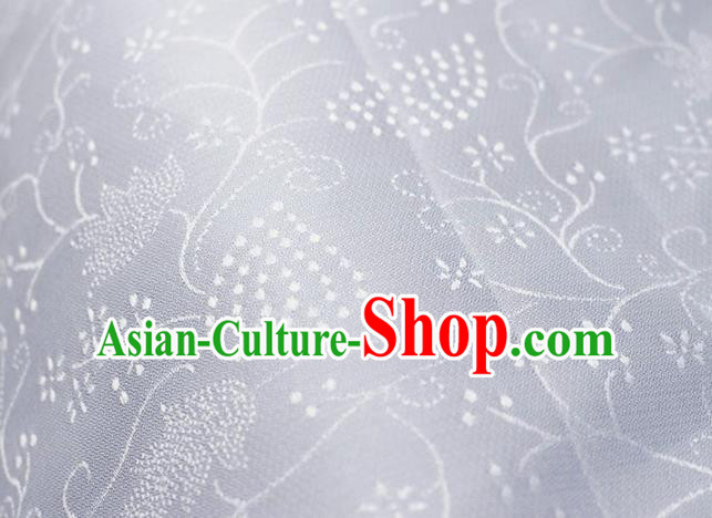 Asian Chinese Fabric Traditional Stria Grass Pattern Design White Brocade Fabric Chinese Costume Silk Fabric Material