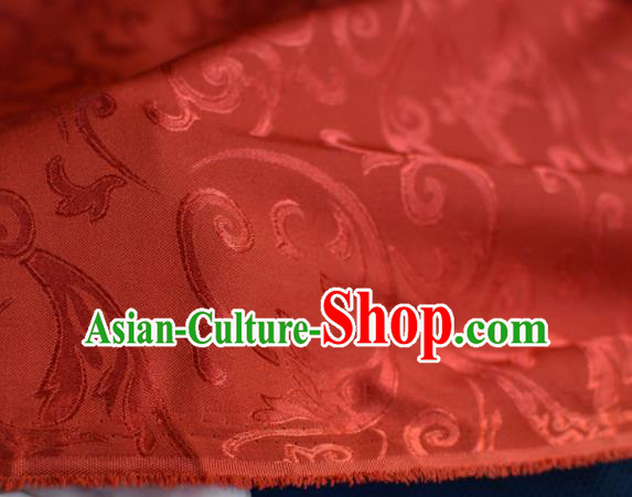Asian Chinese Fabric Traditional Pattern Design Red Brocade Fabric Chinese Costume Silk Fabric Material