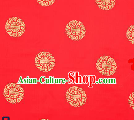 Traditional Chinese Red Brocade Fabric Asian Pattern Design Satin Cushion Silk Fabric Material