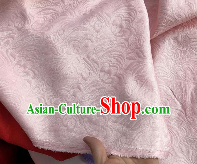 Asian Chinese Fabric Traditional Butterfly Pattern Design Pink Brocade Fabric Chinese Costume Silk Fabric Material