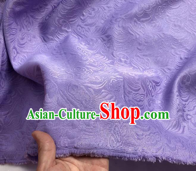 Asian Chinese Fabric Traditional Butterfly Pattern Design Purple Brocade Fabric Chinese Costume Silk Fabric Material