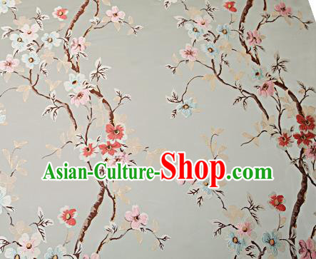 Chinese Traditional Light Blue Brocade Fabric Asian Pattern Design Satin Cushion Silk Fabric Material