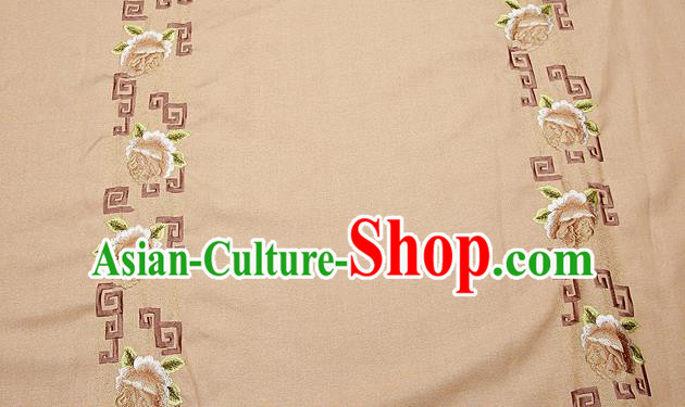 Chinese Traditional Brocade Fabric Classical Peony Pattern Design Satin Pillow Silk Fabric Material