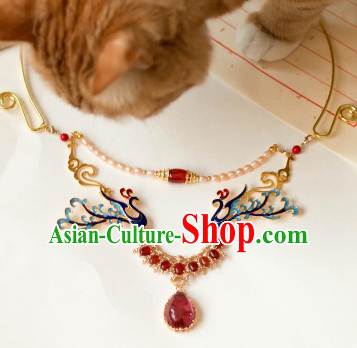 Traditional Chinese Handmade Phoenix Necklace Ancient Necklet Accessories for Women