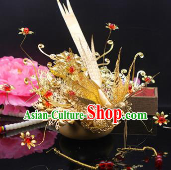 Chinese Traditional Handmade Phoenix Hairpins Ancient Wedding Hanfu Hair Accessories for Women