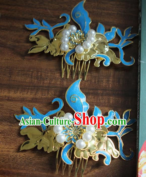 Chinese Traditional Handmade Hairpins Ancient Hanfu Hair Combs Hair Accessories for Women