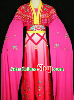 Chinese Traditional Peking Opera Costumes Ancient Nobility Lady Rosy Dress for Adults