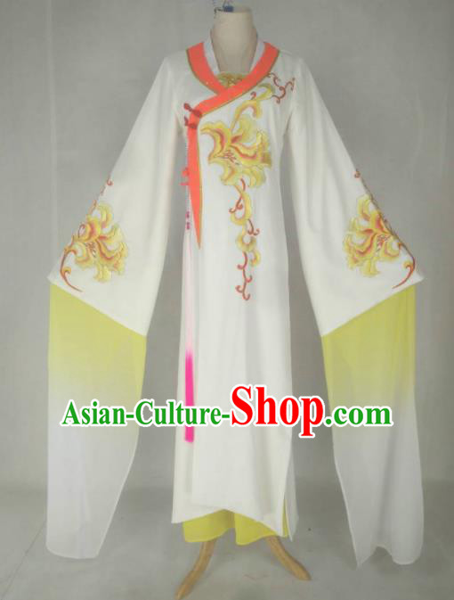 Chinese Traditional Peking Opera Princess Costumes Ancient Beijing Opera Diva Yellow Dress for Adults