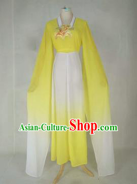 Chinese Traditional Peking Opera Court Maid Costumes Ancient Beijing Opera Diva Yellow Dress for Adults