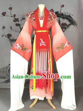 Chinese Traditional Peking Opera Actress Costumes Ancient Imperial Concubine Embroidered Red Dress for Adults