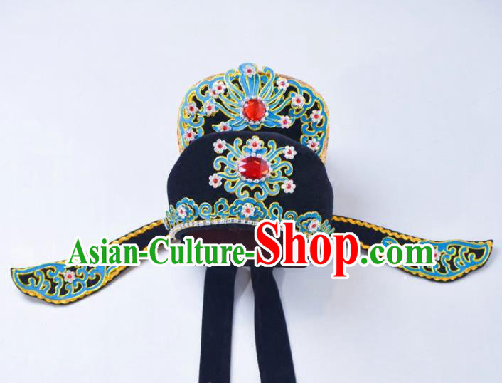 Chinese Traditional Peking Opera Scholar Hat Niche Headwear for Adults