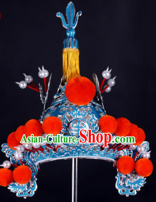 Chinese Traditional Peking Opera Takefu Hat Ancient General Helmet for Adults