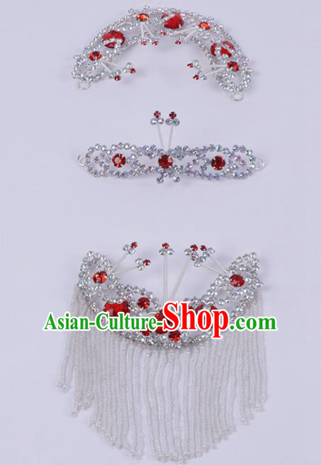 Chinese Traditional Peking Opera Actress Hair Accessories Ancient Fairy Hairpins Complete Set for Women