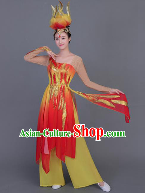 Chinese Traditional Folk Dance Costume Yangko Dance Dress for Women