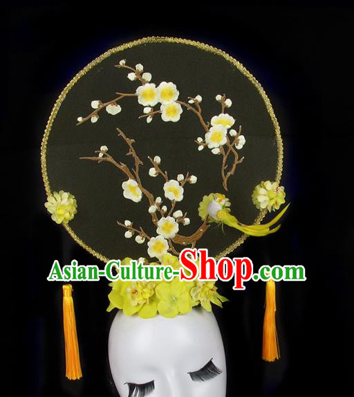 Handmade Halloween Plum Blossom Hair Accessories Chinese Stage Performance Hair Clasp Headdress for Women