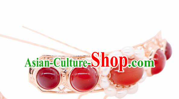 Chinese Traditional Handmade Agate Hair Clip Hair Accessories Ancient Hairpins for Women